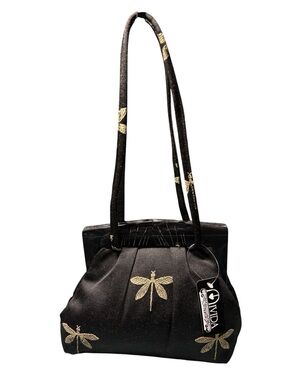MIVIDA Collection Dragonfly Embroidered Satin Bag - Style R-629